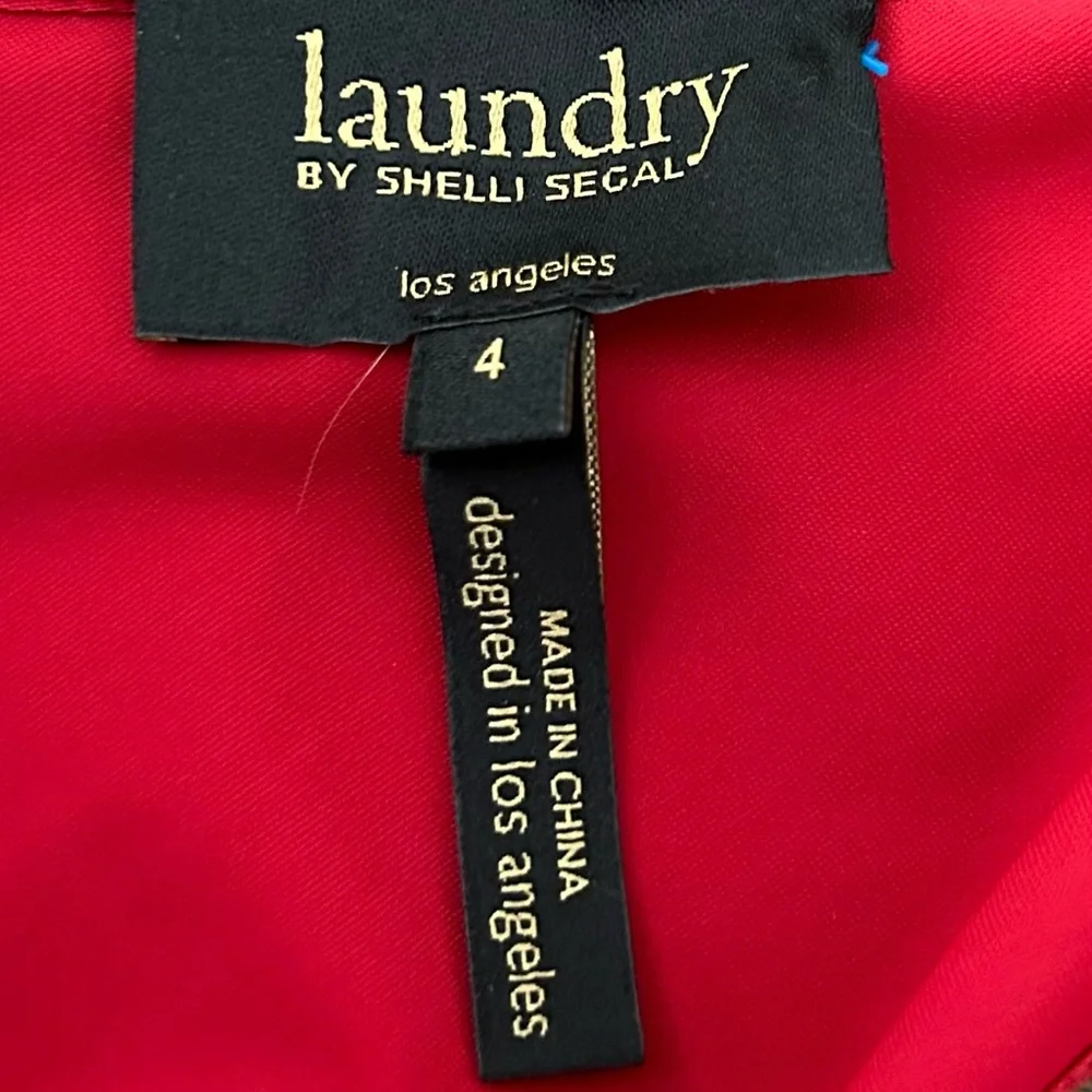 Sz-4-Laundry by Shelli Segal red bodycon dress-color is closer to pic of tag - Picture 2 of 6